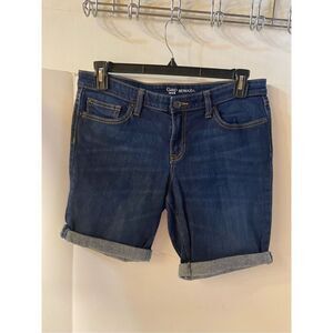 Gap Bermuda Dark Indigo shorts denim size 8 rn#54023